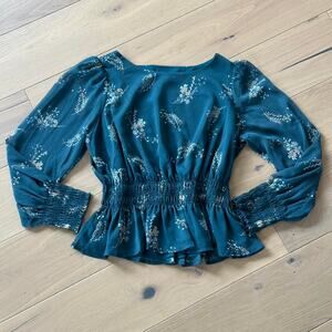 Blue Floral Print Shirt with Tags from Nordstrom